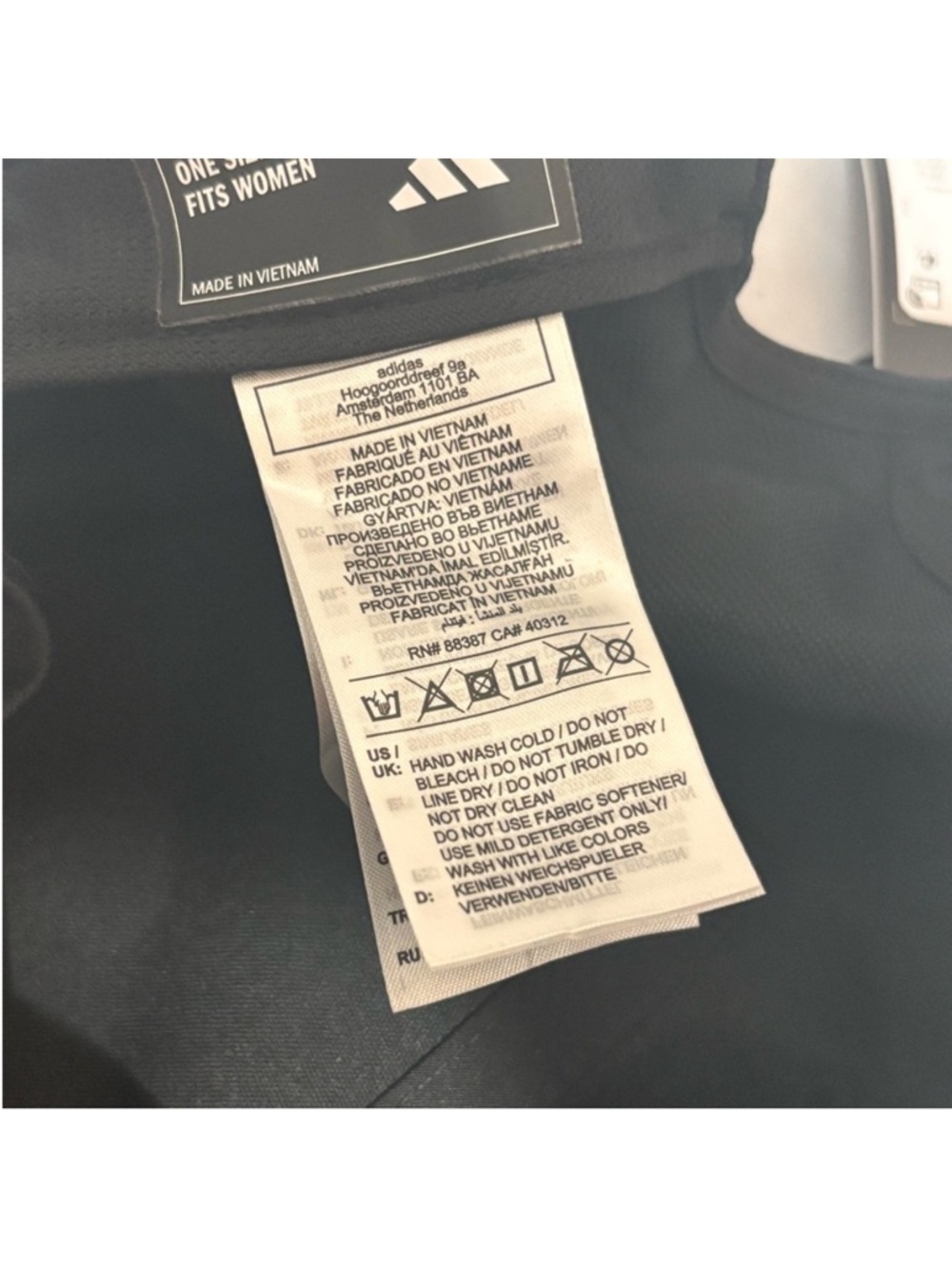 adidas Black Curved-Brim Baseball Cap - Picture 4 of 4